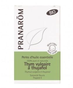 Thym vulgaire à thujanol - Perles d'huile essentielle BIO, 60 perles